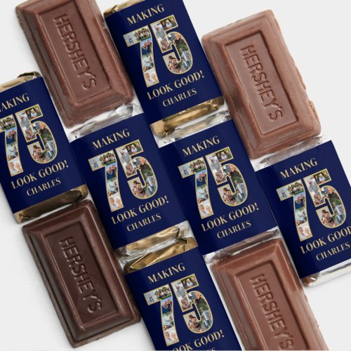 Making 75 Look Good Photo Collage 75th Birthday Hershey's Miniatures