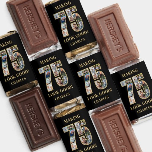 Making 75 Look Good Photo Collage 75th Birthday Hershey's Miniatures