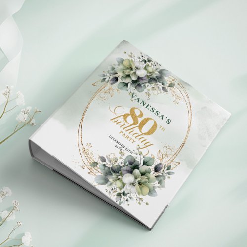 Making 80 Look Good Bohemian Green Gold Album 3 Ring Binder