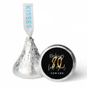 Making 80 look good gold birthday thank you   hershey®'s kisses®