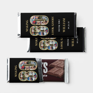 Making 80 Look Good Photo Collage 80th Birthday Hershey Bar Favors