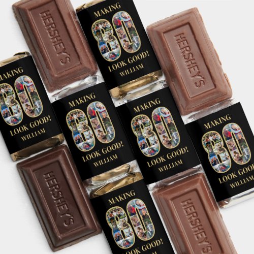 Making 80 Look Good Photo Collage 80th Birthday Hershey's Miniatures