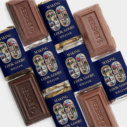 Making 80 Look Good Photo Collage 80th Birthday Hershey's Miniatures
