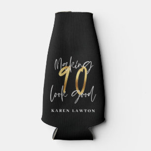 Making 90 look good gold birthday bottle cooler