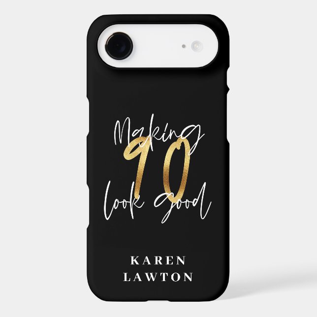 Making 90 look good gold birthday  Case-Mate iPhone case (Back)