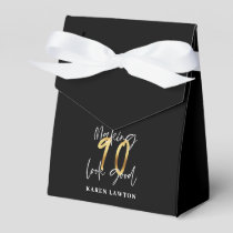 Making 90 look good gold birthday favor box