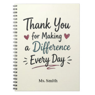 Making a Difference Every Day Personalized Notebook