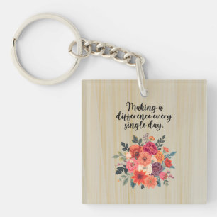 Making A Difference Every Single Day Educator Keychain