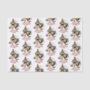 Making a List Chicken It Twice Country Christmas Tissue Paper