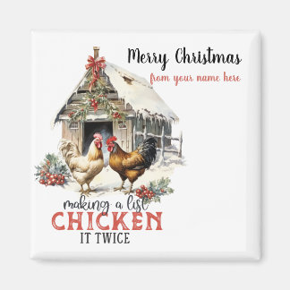 Making a list chicken it twice funny personalize magnet