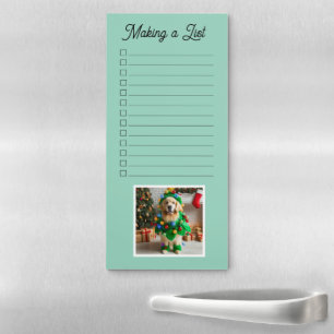 Making a List Custom Photo Pet Holiday Checklist Magnetic Notepad