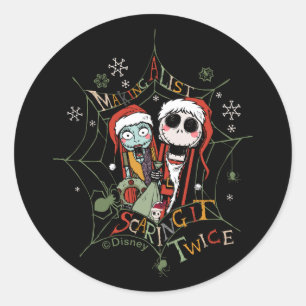 Making A List Scaring it Twice Classic Round Sticker