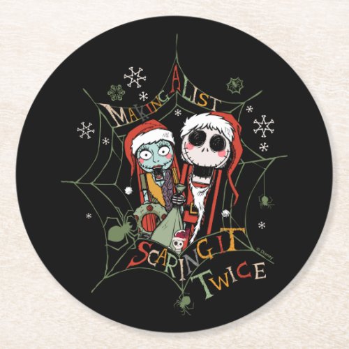 Making A List Scaring it Twice Round Paper Coaster
