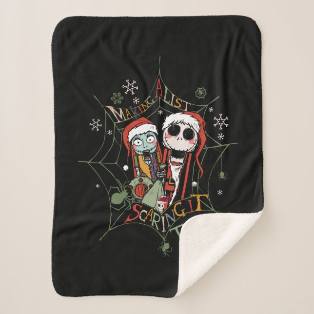 Making A List Scaring it Twice Sherpa Blanket (Front)