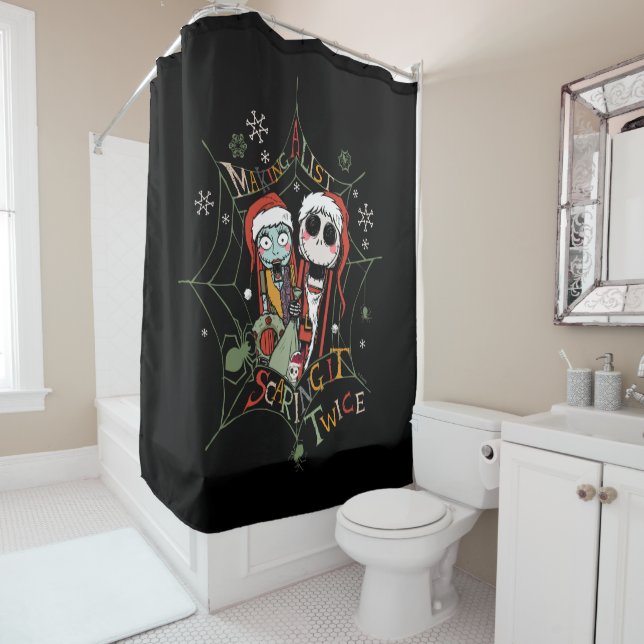 Making A List Scaring it Twice Shower Curtain (In Situ)