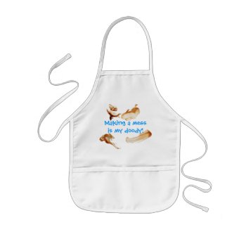 Making A Mess Is My Doody Custom Toddler Baby Bib Kids' Apron by UCanSayThatAgain at Zazzle