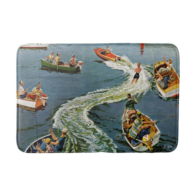 Making A Wake by Ben Kimberly Pins Bathroom Mat (Front)