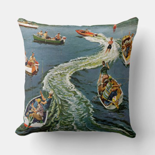 Making A Wake by Ben Kimberly Pins Throw Pillow