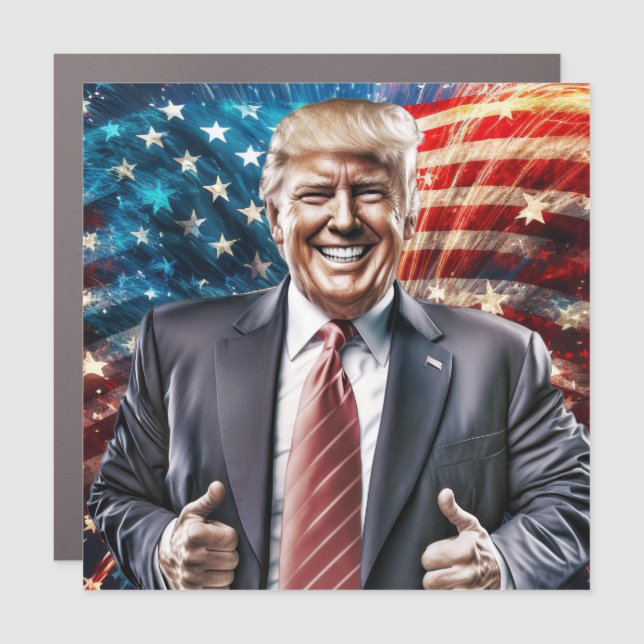 Making America Great Again - President Trump  Car Magnet (Front)