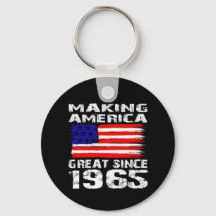Making America Great Since 1965 Vintage 60th Birth Keychain