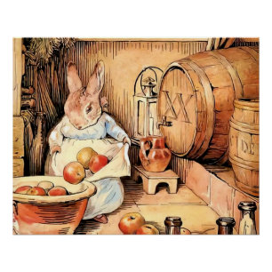 “Making Apple Cider” by Beatrix Potter Poster