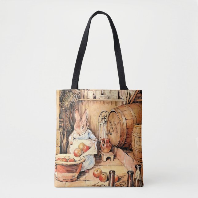 “Making Apple Cider” by Beatrix Potter Tote Bag (Front)
