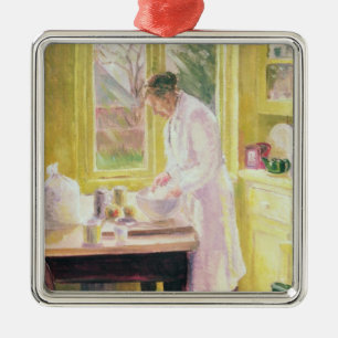 Making Apple Pie Metal Ornament