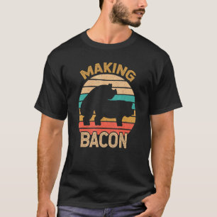 Making Bacon Vintage Pigs Roast Smoking Grilling M T-Shirt