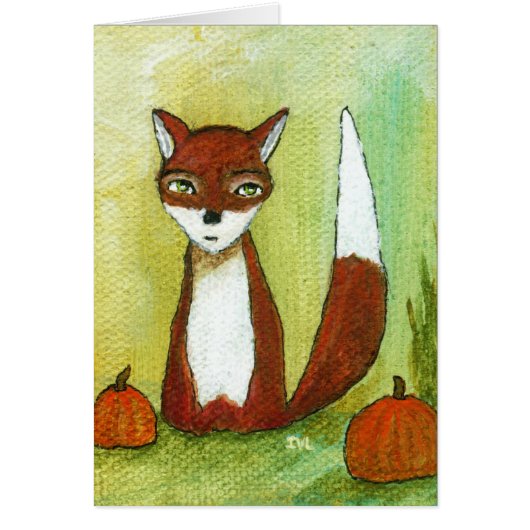 Making Choices,Whimsical Fox Abstract Art Cards (Front)