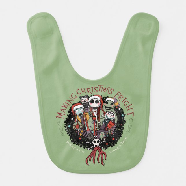 Making Christmas Fright Nutcrackers Baby Bib (Front)