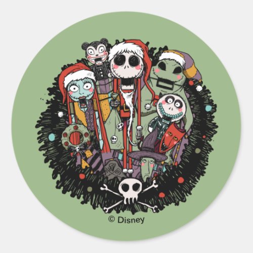 Making Christmas Fright Nutcrackers Classic Round Sticker