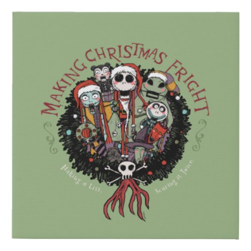 Making Christmas Fright Nutcrackers Faux Canvas Print