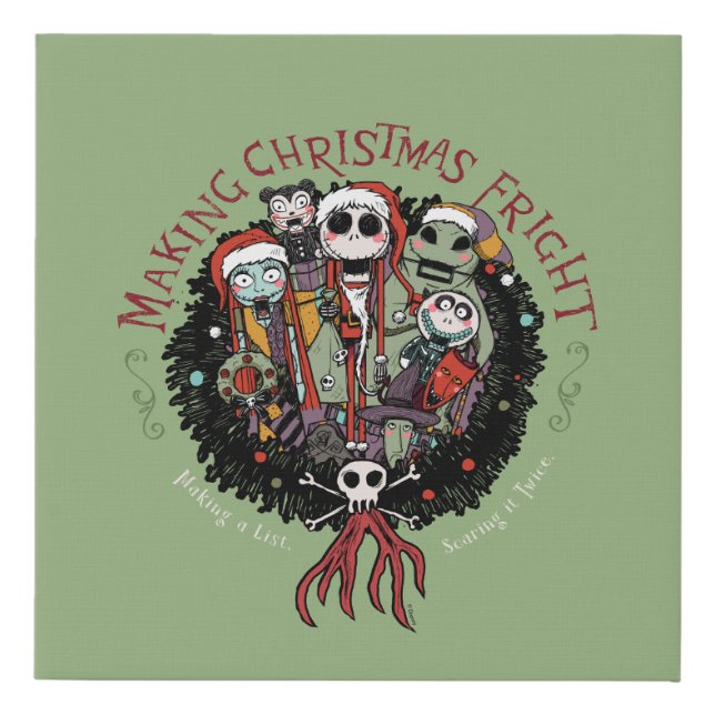 Making Christmas Fright Nutcrackers Faux Canvas Print (Front)