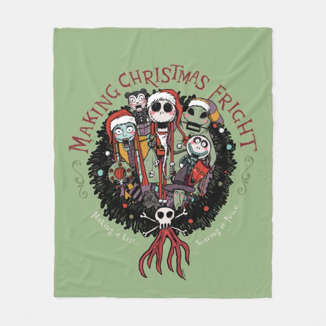 Making Christmas Fright Nutcrackers Fleece Blanket (Front)