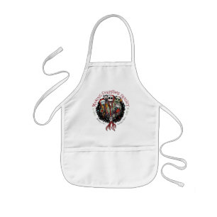 Making Christmas Fright Nutcrackers Kids' Apron