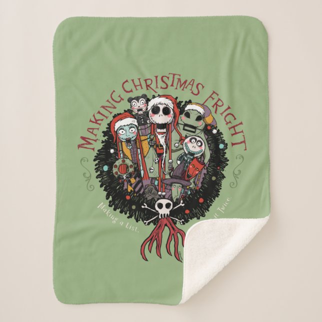 Making Christmas Fright Nutcrackers Sherpa Blanket (Front)