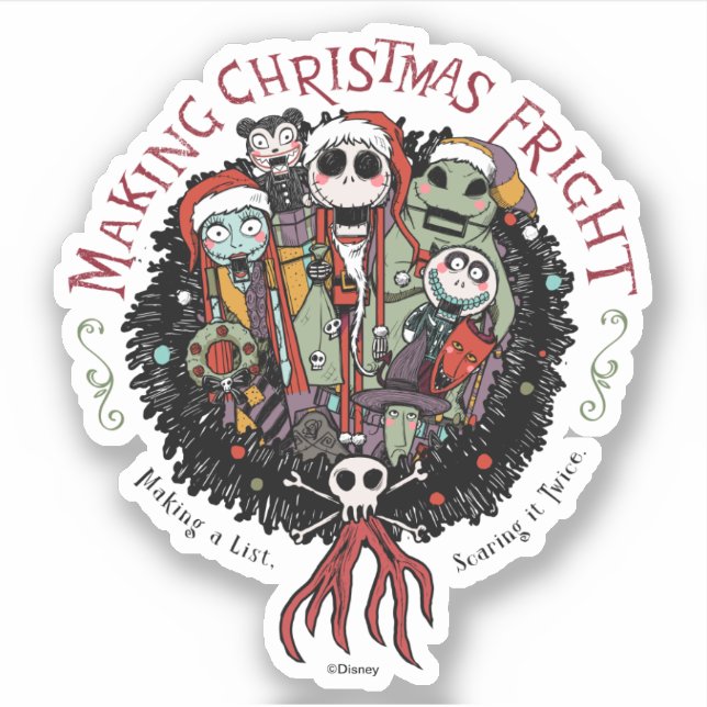 Making Christmas Fright Nutcrackers Sticker (Front)