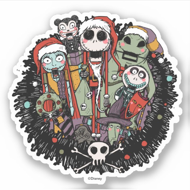 Making Christmas Fright Nutcrackers Sticker (Front)