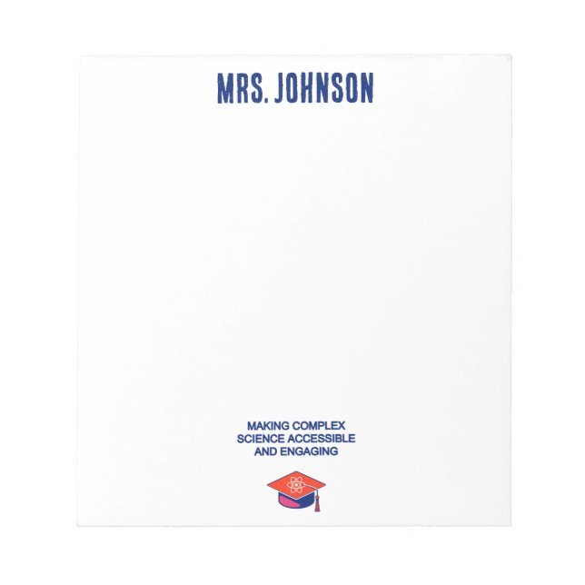 Making Complex Science Accessible & Engaging Notepad (Front)