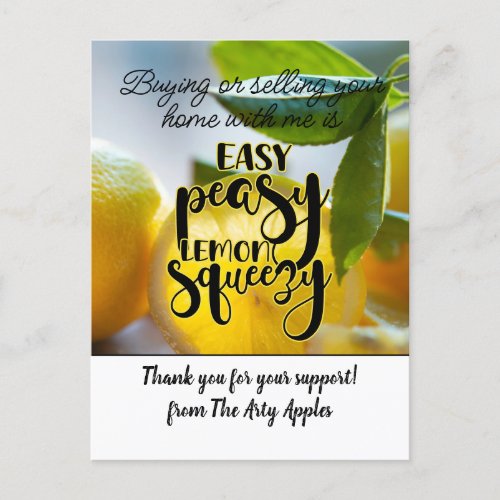 making every experience easy peasy lemon squeezy l postcard