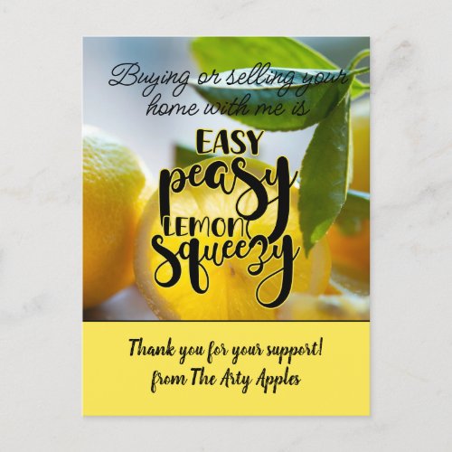 making every experience easy peasy lemon squeezy l postcard