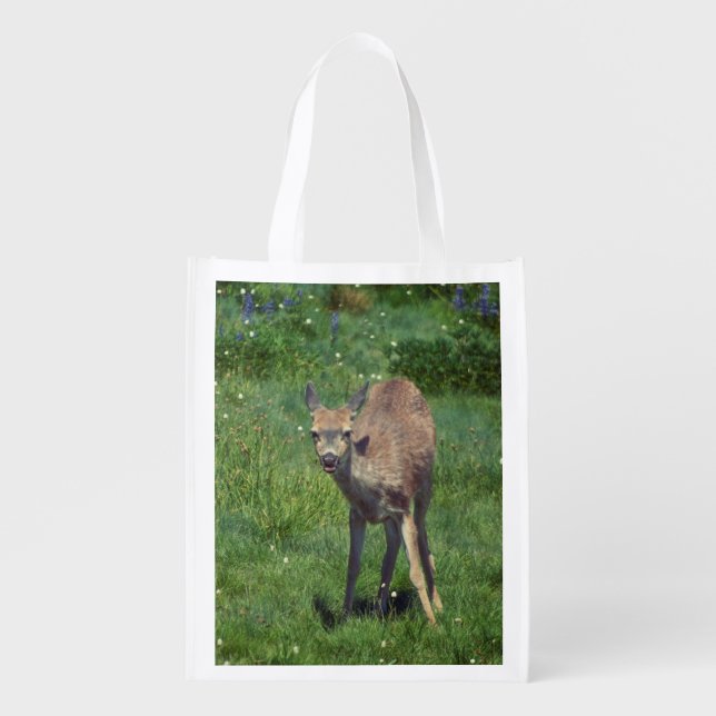 Making Face Reusable Grocery Bag (Front)
