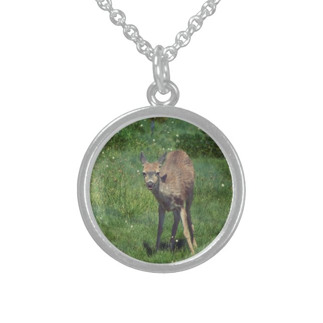 Making Face Sterling Silver Necklace (Front)
