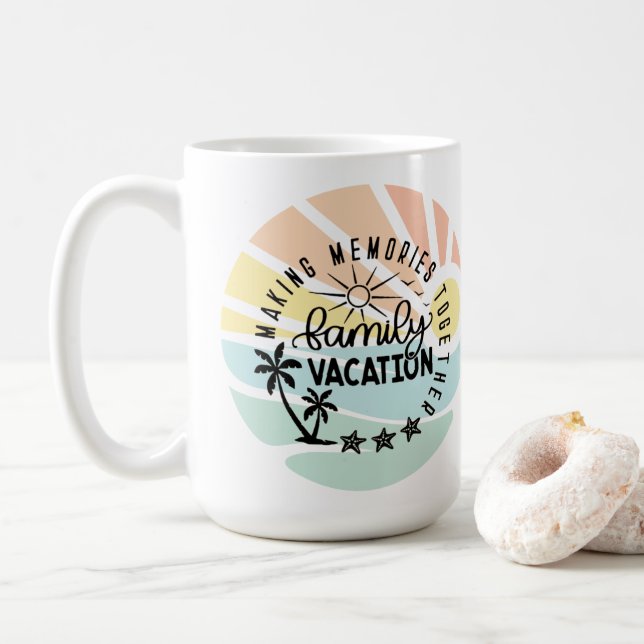 Making Family Vacation Memories Together Coffee Mug (With Donut)