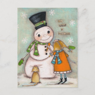 Making Friends - Holiday Postcard