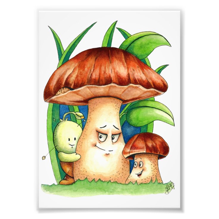 Making Friends With Mushrooms Photo Print | Zazzle