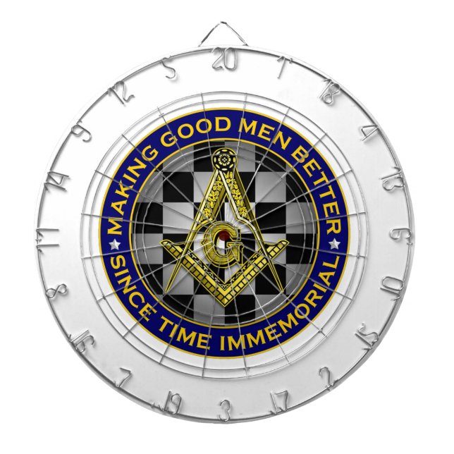 Making Good Men Better Dartboard With Darts (Front)