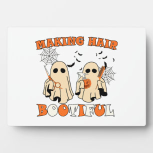 Making Hair Funny Ghost Hairdresser Halloween Plaque