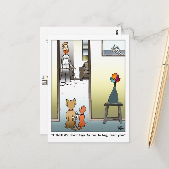 Making Him Beg Postcard (Front/Back In Situ)