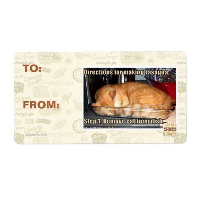 Making lasagna label (Front)